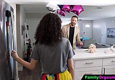 I can't resist dropping to my knees and deepthroating stepdad's cock till he explodes