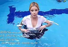 ashlee rose's school skirt tits bounce underwater!