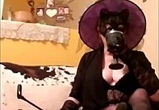 Will you join my Halloween femdom soirée with bound slave slut?