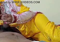 Desi Indian Maid Wife's First Dirty Talk Blowjob Turns Into Bedroom Creampie Fuck