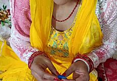Desi Indian Maid Wife's First Dirty Talk Blowjob Turns Into Bedroom Creampie Fuck