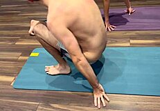 Wife's Yoga Pants Ripped Down For Bareback Creampie Pound By Husband's Friend