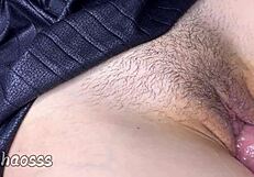 Teasing Hairy Pussy Stepdaughter Gets Close-Up Creampie Pound