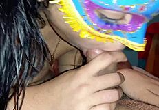 ever seen a curvy latina swallow cum after deepthroat domination? homemade pov