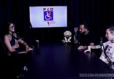 Check out Bia Hot's flirty interview on Porn Cast Brazil part 3