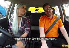 Alexxa Vice Takes Anal Dildo Double in Fake Driving School Car