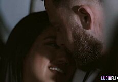 Muscular Violet Starr Rides Bodybuilder in Hairy Pussy Cowgirl