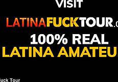 Petite latina stepdaughter returns from college for outdoor big cock suck and ride