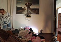 petite blonde cheerleader flashes shaved pussy and perky tits in miniskirt see-through top