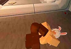 shy bunny slut takes monster black cock deep in roblox condo fuck frenzy