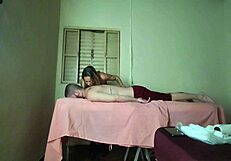 muscular bodybuilder milf big tits pussy creampie after erotic massage bareback fuck