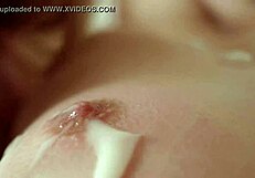 elizabeth l licks nicolette a's petite pussy in early morning kitchen