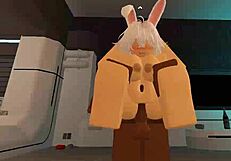 shy bunny slut takes monster black cock deep in roblox condo fuck frenzy
