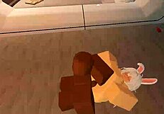 shy bunny slut takes monster black cock deep in roblox condo fuck frenzy