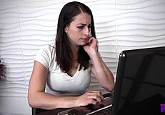 office bimbo indica masturbates to spam mail fetish in hd