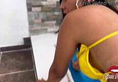 Bitch In Pool Sucks Then Gets Creampied Hard!