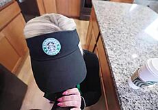 Busty Starbucks Barista Squirts on BBC Swallows Cum During Shift