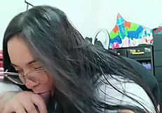 chubby big ass beauty deepthroats cock then takes creampie in full story
