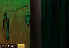 alessandra jane sucks cocks through gloryhole then takes facial cumshots