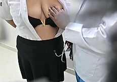 Doctor sneaks a feel on his hot patient in hospital