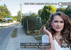 Hunt4k Sexy Una Fairy Flashes Tits To Stranger While BF Watches Pickup Fuck