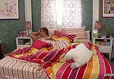 stepsis with biggest saggy tits seduces stepbro's monster cock for home alone doggystyle