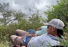 they fucked me hard on mountain top real outdoor sex bbw latina milf creampie pov