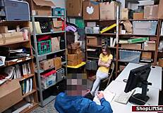 damn that petite teen shoplifter gets fucked hard in the office... released after
