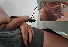 Cuckold husband jerks to big dick fantasies cums hard