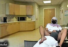 Doctor and Nurse Break Time Leads to Dirty Talk Pussy Licking Fun