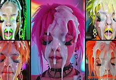 hot girls get colorful facials and creampies from eager guys