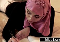 All natural busty muslim teen seduces stepmom's white boyfriend pussy play