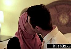 All natural busty muslim teen seduces stepmom's white boyfriend pussy play