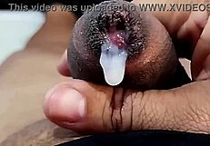 Nerd's Tiny Foreskin Dick Cums Watching Girlfriend's Wet Pussy Orgasm!