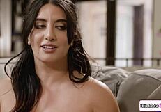 big tits lesbian babe smothers arab milf in facesitting frenzy