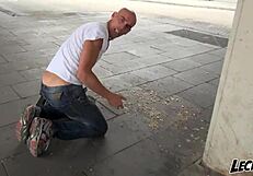 i spotted this mature spanish beauty giving a wild street thrill to a stranger