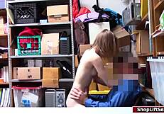 damn that petite teen shoplifter gets fucked hard in the office... released after