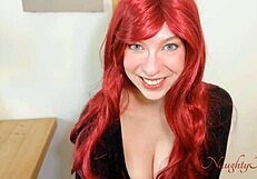hey, my ex curvy redhead girlfriend with big tits begs for my monster cock creampie to get pregnant