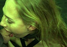 hey check out this blonde slave getting spanked with spider gag