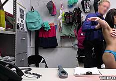 i can't believe this beautiful italian shoplifter's tight pussy is getting destroyed by mall cop now