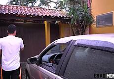 rafaela nakamura's tight ass gets bareback fucked doggystyle by cunhadinho's monster cock