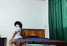 Busty Mature Flashes Tits in Student Uniform
