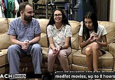 Angel Santana endures mandatory Hitachi vibrator orgasm from Tampa doctor exam