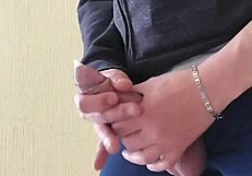 Would You Stroke This Monster Cock Closeup in Public Outdoor Exhibitionist Handjob? 