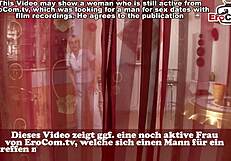 Blonde german milf caught on hidden kitchen cam