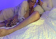 Stepmom SLURPS STEPSON'S COCK Deepthroat While He Talks on Phone in Taboo Closeup Blowjob