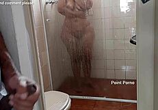 My stepmom always showers with the door open so I can spy her naked