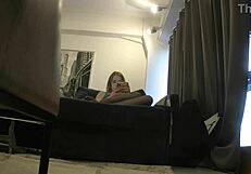 that super sexy petite college blonde teases my monster cock but ignores it for my balls