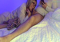 Stepmom SLURPS STEPSON'S COCK Deepthroat While He Talks on Phone in Taboo Closeup Blowjob