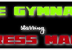 gymnast slave bound in bdsm performs acrobatic face sitting on femdom mistress